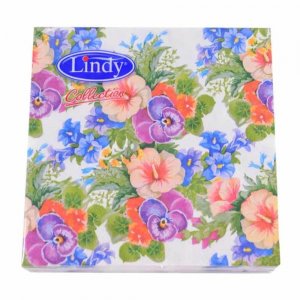 Servetele Lindy Floricele, Dimensiune 33x33 cm, 3 Straturi, 20 Foi/Pachet Servetele Lindy Floricele, Dimensiune 33x33 cm, 3 Straturi, 20 Foi/Pachet