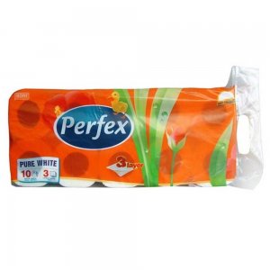 Hartie Igienica Perfex, 3 Straturi, Culoare Alb, 10 Role/Bax Hartie Igienica Perfex, 3 Straturi, Culoare Alb, 10 Role/Bax