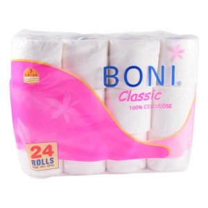 Hartie Igienica Perfex Boni Classic din Celuloza, 3 Straturi, 24 Role/Bax