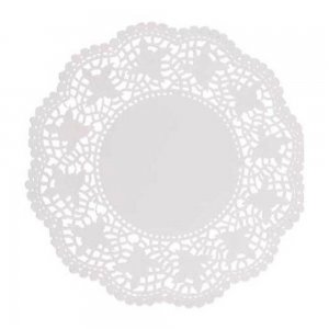 Dantela pentru Tort din Hartie, Culoare Alba Fi 17, 12 Buc/Set Dantela pentru Tort din Hartie, Culoare Alba Fi 17, 12 Buc/Set
