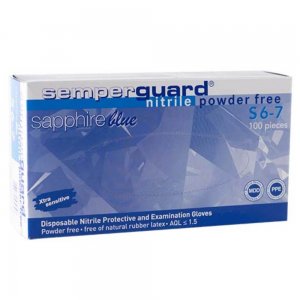 Manusi de Protectie Nitril, Semperguard Nitrilsapphire, Marimea S, 100 Buc/Cut