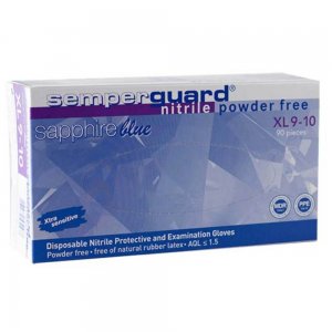 Manusi de Protectie Nitril, Semperguard Nitrilsapphire, Marimea XL, 90 Buc/Cut