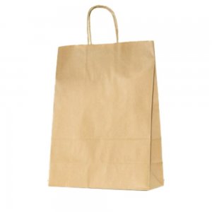 Set 100 de Sacose Natur cu Maner Rasucit, 320x120x410 mm, Hartie Kraft Natur 100 g Set 100 de Sacose Natur cu Maner Rasucit, 320x120x410 mm, Hartie Kraft Natur 100 g