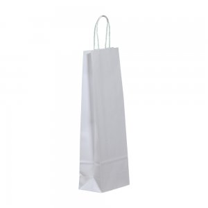 Set 100 de Sacose din Hartie pentru 2 Sticle, Model Alb, 18x8x38 cm, Hartie Kraft Alba 90 g/m², Maner Sfoara Set 100 de Sacose din Hartie pentru 2 Sticle, Model Alb, 18x8x38 cm, Hartie Kraft Alba 90 g/m², Maner Sfoara