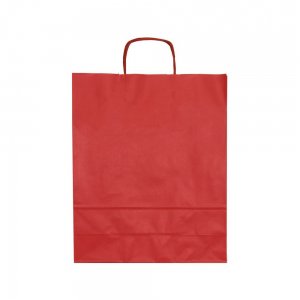 Set 100 de Sacose din Hartie Model Rosu 22x10x31 cm, Hartie Kraft Alba 90 g/m², Maner Sfoara Set 100 de Sacose din Hartie Model Rosu 22x10x31 cm, Hartie Kraft Alba 90 g/m², Maner Sfoara