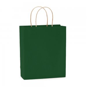 Set 100 de Sacose din Hartie Model Verde Inchis, 22x10x31 cm, Hartie Kraft Alba 90 g/m² + Maner Sfoara Set 100 de Sacose din Hartie Model Verde Inchis, 22x10x31 cm, Hartie Kraft Alba 90 g/m² + Maner Sfoara