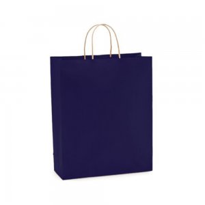 Set 100 de Sacose din Hartie Model Albastru Inchis, 26x12x35 cm, Hartie Kraft Alba 90 g/m², Maner Sfoara Set 100 de Sacose din Hartie Model Albastru Inchis, 26x12x35 cm, Hartie Kraft Alba 90 g/m², Maner Sfoara