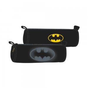 Penar Tip Etui Tubular pentru Baieti, Model Batman, Culoare Negru Penar Tip Etui Tubular pentru Baieti, Model Batman, Culoare Negru