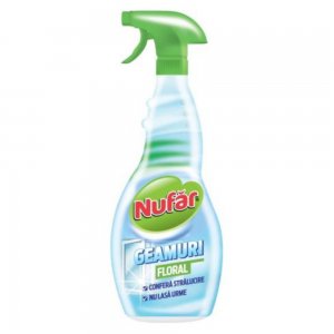 Detergent Geamuri Nufar Floral cu Pulverizator, 500 ml