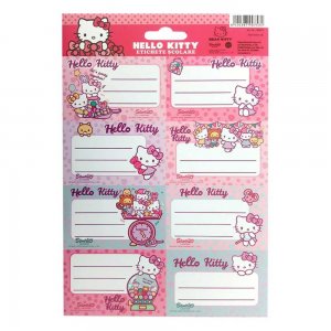 Etichete Scolare pentru Fete, Model Hello Kitty, 40 buc/set, Culoare Multicolor Etichete Scolare pentru Fete, Model Hello Kitty, 40 buc/set, Culoare Multicolor
