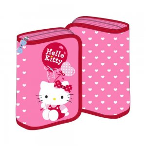 Penar Neechipat pentru Fete, 1 Fermoar cu 2 Extensii, Model Hello Kitty, Culoare Roz Pal Penar Neechipat pentru Fete, 1 Fermoar cu 2 Extensii, Model Hello Kitty, Culoare Roz Pal
