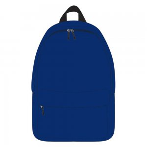 Ghiozdan 1 Compartiment cu Buzunar si 2 Fermoare, Dimensiune 420x300x140 mm, Culoare Albastru