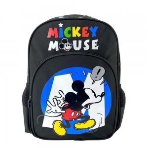 Ghiozdan Clasa 0 pentru Baieti, 1 Compartiment 3 Buzunare, Model Mickey, Dimensiune 380x270x120 mm, Culoare Negru Ghiozdan Clasa 0 pentru Baieti, 1 Compartiment 3 Buzunare, Model Mickey, Dimensiune 380x270x120 mm, Culoare Negru