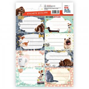 Etichete Scolare pentru Baieti, Model Pets, 40 buc/set, Culoare Multicolor Etichete Scolare pentru Baieti, Model Pets, 40 buc/set, Culoare Multicolor