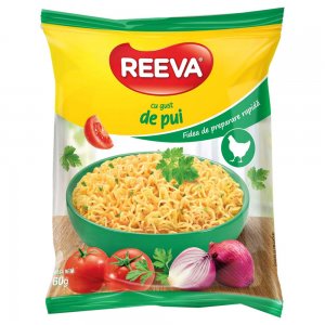 Supa Instant cu Fidea si Gust de Pui REEVA, Cantitate 60 g Supa Instant cu Fidea si Gust de Pui REEVA, Cantitate 60 g