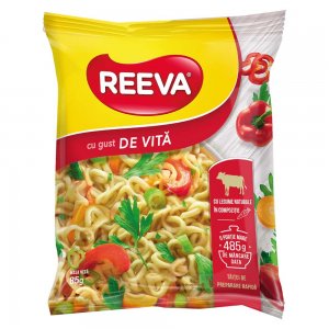 Supa Instant cu Taitei si Gust de Vita REEVA, Cantitate 85 g Supa Instant cu Taitei si Gust de Vita REEVA, Cantitate 85 g
