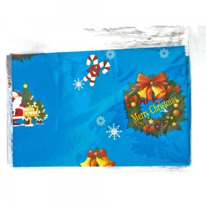 Fata de Masa, Model Sarbatori Mos, Culoare Albastru, 90x140 cm