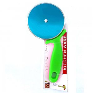 Feliator de Pizza cu Maner din Plastic, Culoarea Verde