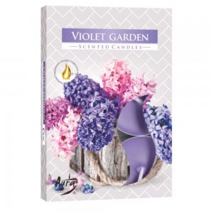 Set 6 Lumanari Parfumate Tip Pastila, Violet Garden Set 6 Lumanari Parfumate Tip Pastila, Violet Garden