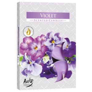 Set 6 Lumanari Parfumate Tip Pastila, Violet Set 6 Lumanari Parfumate Tip Pastila, Violet