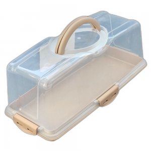 Platou pentru Tort, Forma Dreptunghiulara, Material Plastic, Culoare Maro Platou pentru Tort, Forma Dreptunghiulara, Material Plastic, Culoare Maro