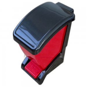 Cos pentru Gunoi cu Pedala, Material Platic, Capacitate 12 L, Culoare Negru