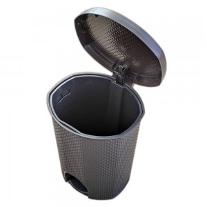 Cos pentru Gunoi cu Pedala, Material Platic, Capacitate 18 L, Culoare Maro