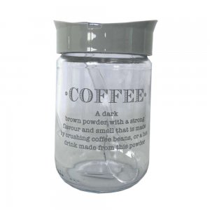 Borcan de Sticla cu Lingurita pentru Cafea, 580 ml Borcan de Sticla cu Lingurita pentru Cafea, 580 ml