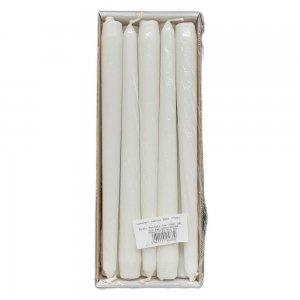 Lumanari Conice, Lungime 24 cm, 10 Buc/Set, Culoare Alb