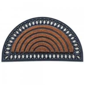 Pres de Intrare Optim Deko, Dimensiune 75x45x2 cm, Material Cauciuc Natural, Culoare Maro si Negru