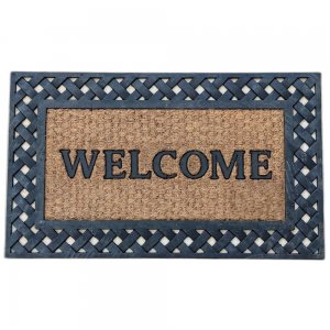 Pres de Intrare Welcome Optim Deko, Dimensiune 75x45x2 cm, Material Cauciuc Natural, Culoare Negru