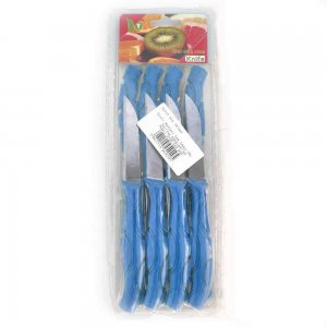 Set 12 Cutite Mici cu Maner de Plastic, Culoare Albastru