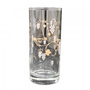 Set 6 Pahare din Sticla cu Model Vita de Vie, Cantitate 270 ml Set 6 Pahare din Sticla cu Model Vita de Vie, Cantitate 270 ml