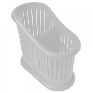 Uscator de Tacamuri cu 2 Compartimente, Material Plastic, Culoare Alb