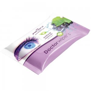 Servetele Umede Demachiante DOCTOR WIPE'S, Extract de Struguri, 20 Buc/Pachet, Servetele Demachiante, Servetele Demachiante cu Extracte Naturale, Servetele Demachiante cu Extract