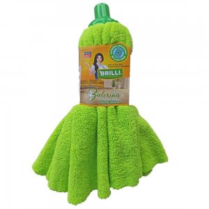 Rezerva Mop Brilli Balerina din Microfibra pentru Suprafete Sensibile, Culoare Verde Mar Rezerva Mop Brilli Balerina din Microfibra pentru Suprafete Sensibile, Culoare Verde Mar