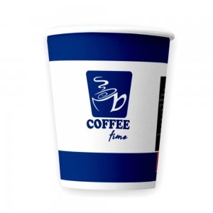 Bax 2000 Pahare din Carton 7 OZ Coffee Time, Carton Alb Printat Albastru Bax 2000 Pahare din Carton 7 OZ Coffee Time, Carton Alb Printat Albastru