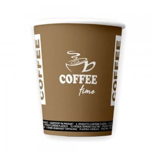 Bax 2000 Pahare din Carton 7 OZ Coffee Time, Carton Alb Printat Maro Bax 2000 Pahare din Carton 7 OZ Coffee Time, Carton Alb Printat Maro