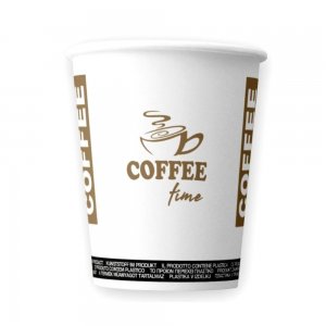 Bax 2000 Pahare din Carton 7 OZ Coffee Time, Carton Alb Printat Maro Bax 2000 Pahare din Carton 7 OZ Coffee Time, Carton Alb Printat Maro