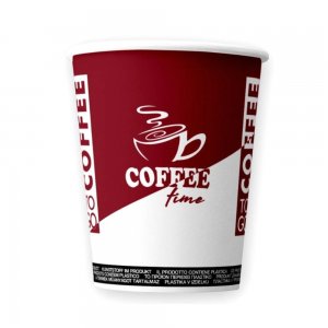 Bax 2000 Pahare din Carton 8 OZ Coffee Time, Carton Alb Printat Bordeaux Bax 2000 Pahare din Carton 8 OZ Coffee Time, Carton Alb Printat Bordeaux