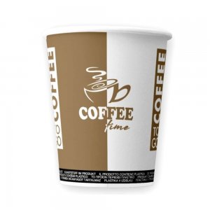 Bax 2000 Pahare din Carton 8 OZ Coffee Time, Carton Alb Printat Maro Bax 2000 Pahare din Carton 8 OZ Coffee Time, Carton Alb Printat Maro