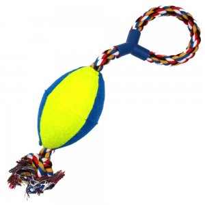 Jucarie 4 Dog din Bumbac pentru Caini, Model Minge Rugby Jucarie 4 Dog din Bumbac pentru Caini, Model Minge Rugby