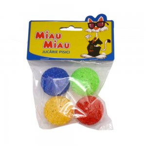 Jucarie Miau Miau HL10 Minge din Plastic pentru Pisica, 4 Buc/Pachet Jucarie Miau Miau HL10 Minge din Plastic pentru Pisica, 4 Buc/Pachet