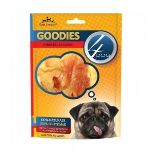 Recompense pentru Caini 4 Dog Goodies Rabbit Ear With Chicken, 100 g Recompense pentru Caini 4 Dog Goodies Rabbit Ear With Chicken, 100 g