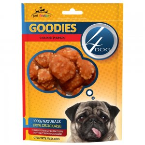 Recompense pentru Caini 4 Dog Goodies Chicken Poppers, 100 g Recompense pentru Caini 4 Dog Goodies Chicken Poppers, 100 g