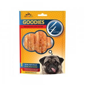 Recompense pentru Caini 4 Dog Goodies Rawhiderolls With Chicken, 100 g Recompense pentru Caini 4 Dog Goodies Rawhiderolls With Chicken, 100 g