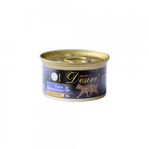 Conserva pentru Pisici Desire cu Ton si Peste Alb, 85 g