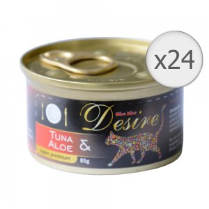 Conserva pentru Pisici Cutie Desire cu Ton si Aloe, 24 Buc/Bax x 85 g
