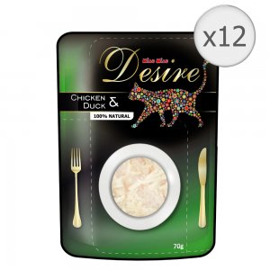 Hrana Umeda pentru Pisici Desire cu Pui File si Rata, 12 Buc/Bax x 70 g