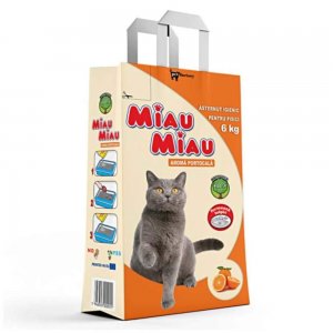 Asternut Igienic Miau Miau cu Portocala, 6 kg Asternut Igienic Miau Miau cu Portocala, 6 kg